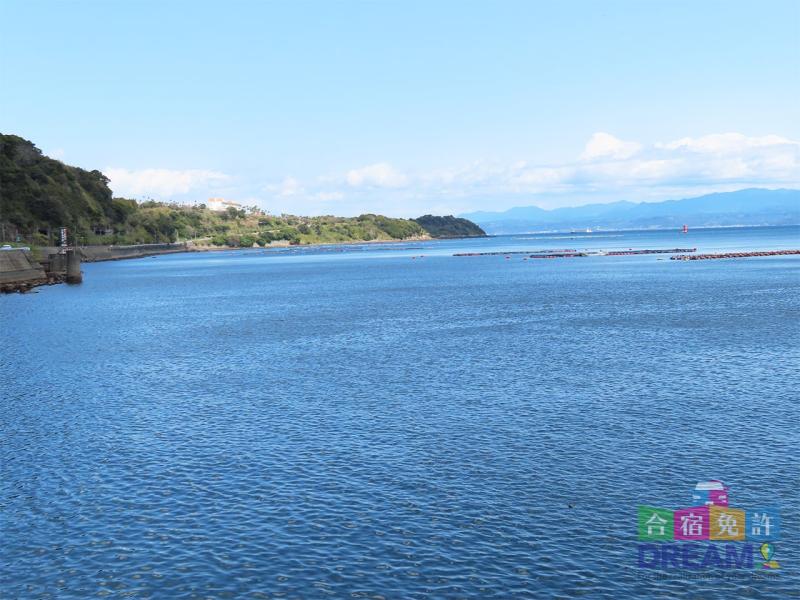 山川港の海
